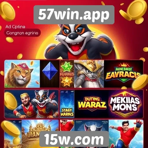 Oferta de jogos disponíveis no 57win.app